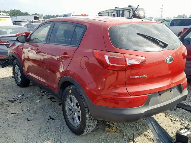 KNDPB3A20B7096426 - 2011 KIA SPORTAGE L RED photo 3