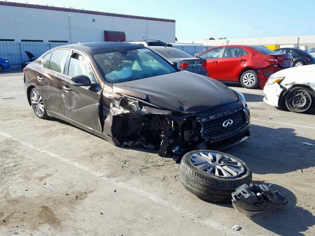 JN1EV7AR6JM435907 - 2018 INFINITI Q50 LUXE BROWN photo 1