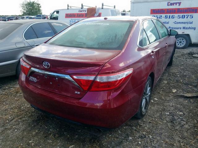 4T1BF1FK0FU878188 - 2015 TOYOTA CAMRY LE RED photo 4