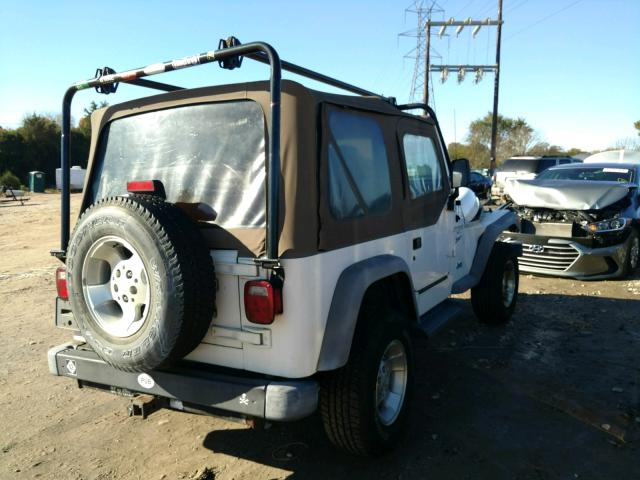 1J4FA49S61P374361 - 2001 JEEP WRANGLER / WHITE photo 4