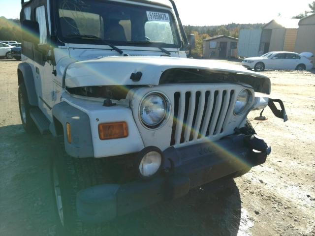 1J4FA49S61P374361 - 2001 JEEP WRANGLER / WHITE photo 9