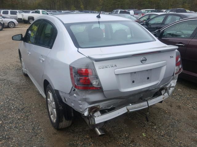 3N1AB6AP4BL662184 - 2011 NISSAN SENTRA 2.0 SILVER photo 3