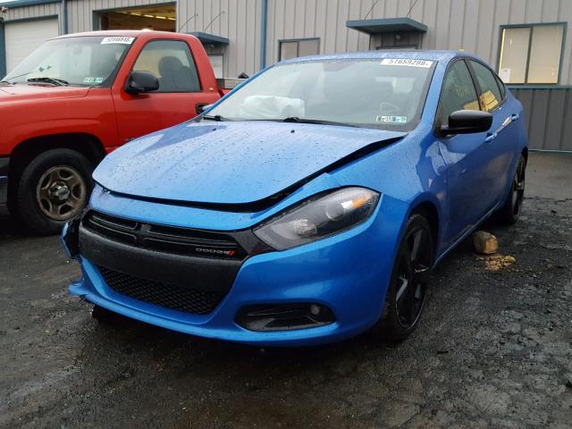 1C3CDFBB4FD391159 - 2015 DODGE DART SXT BLUE photo 2