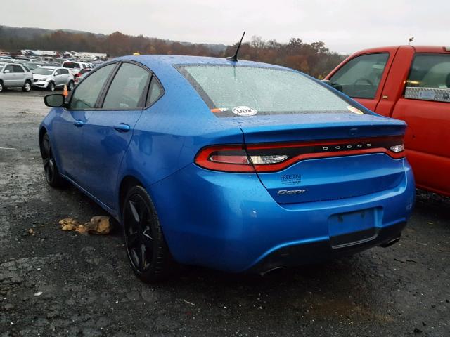 1C3CDFBB4FD391159 - 2015 DODGE DART SXT BLUE photo 3