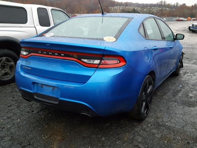 1C3CDFBB4FD391159 - 2015 DODGE DART SXT BLUE photo 4