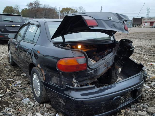 1G1ND52MXW6263036 - 1998 CHEVROLET MALIBU BLACK photo 3