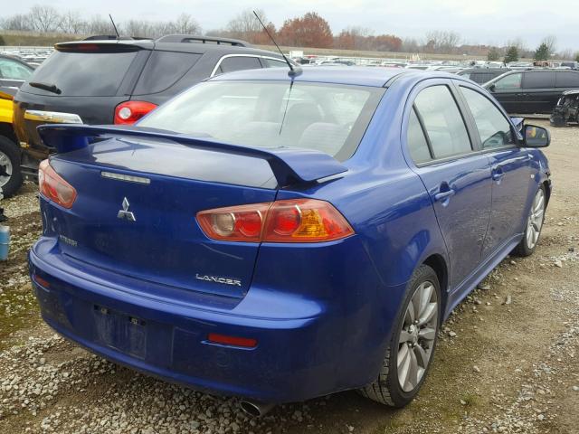 JA3AU86U68U003957 - 2008 MITSUBISHI LANCER GTS BLUE photo 4