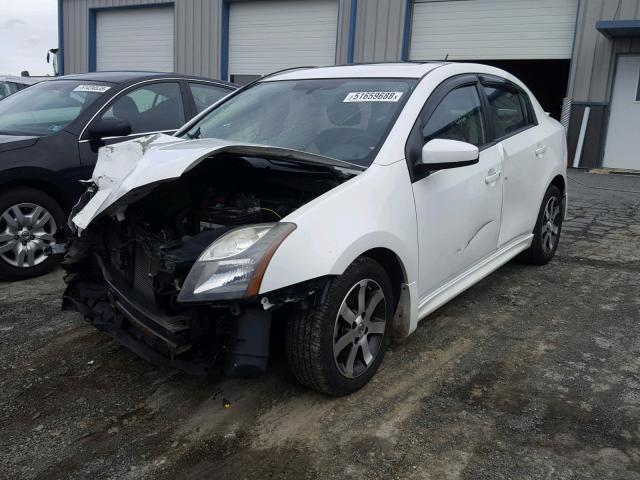 3N1AB6AP8CL642425 - 2012 NISSAN SENTRA 2.0 WHITE photo 2