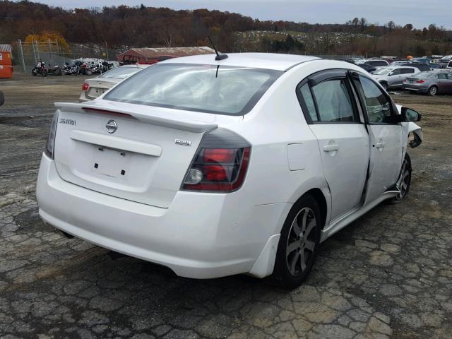 3N1AB6AP8CL642425 - 2012 NISSAN SENTRA 2.0 WHITE photo 4