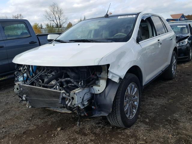 2FMDK39C39BA92660 - 2009 FORD EDGE LIMIT WHITE photo 2