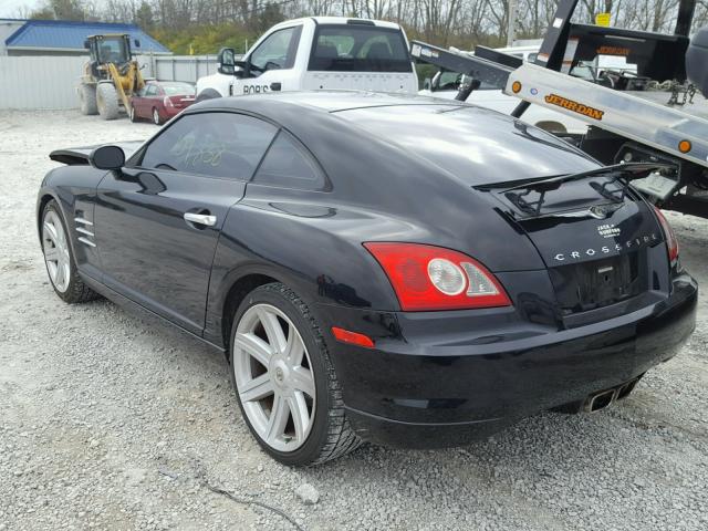 1C3AN69L04X009952 - 2004 CHRYSLER CROSSFIRE BLACK photo 3