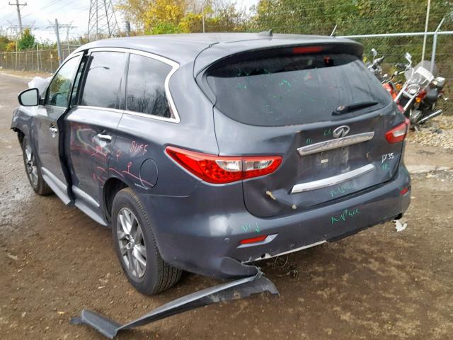 5N1AL0MMXDC317261 - 2013 INFINITI JX35 CHARCOAL photo 3