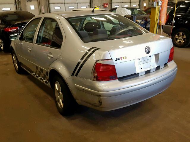 3VWSB69M62M158769 - 2002 VOLKSWAGEN JETTA GLS GRAY photo 3