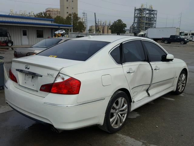 JNKBY01E48M500306 - 2008 INFINITI M45 BASE WHITE photo 4