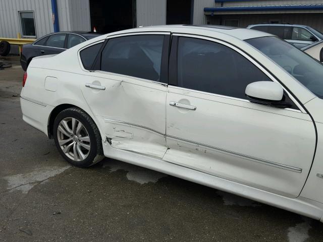 JNKBY01E48M500306 - 2008 INFINITI M45 BASE WHITE photo 9