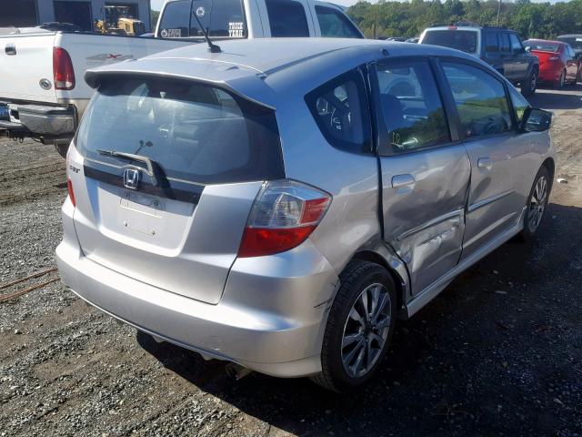 JHMGE8G59CS005768 - 2012 HONDA FIT SPORT SILVER photo 4