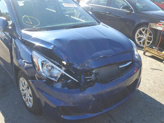 KMHCT4AE2HU291753 - 2017 HYUNDAI ACCENT SE BLUE photo 9