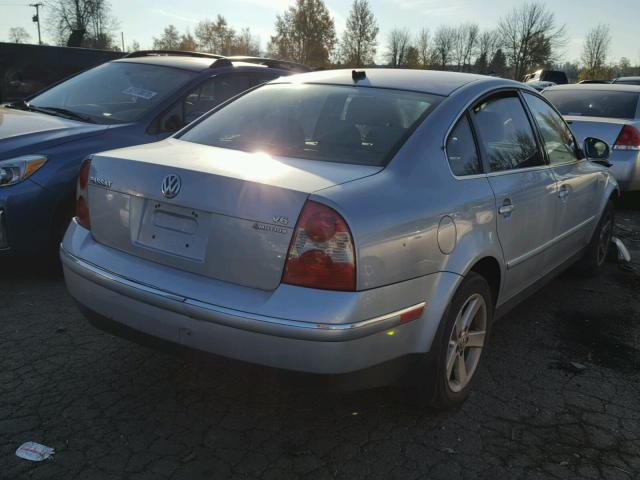 WVWTH63B54P251583 - 2004 VOLKSWAGEN PASSAT GLX SILVER photo 4