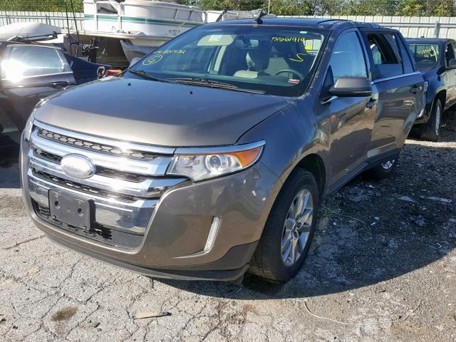 2FMDK3KC4DBB01532 - 2013 FORD EDGE LIMIT GRAY photo 2