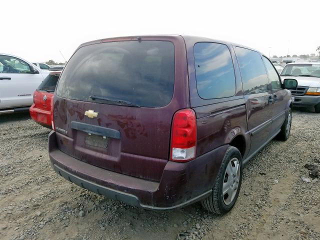 1GNDV23L06D136237 - 2006 CHEVROLET UPLANDER L BURGUNDY photo 4