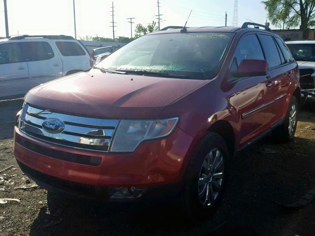 2FMDK48C28BA72194 - 2008 FORD EDGE SEL RED photo 2