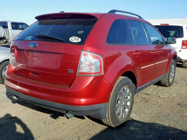 2FMDK48C28BA72194 - 2008 FORD EDGE SEL RED photo 4