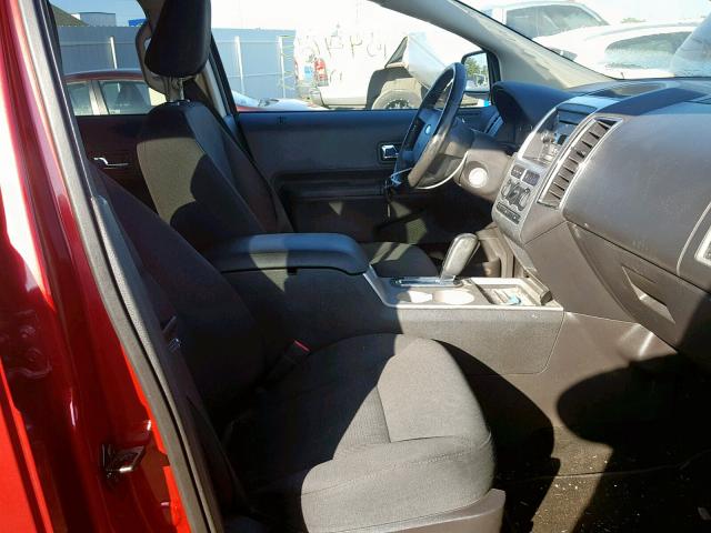 2FMDK48C28BA72194 - 2008 FORD EDGE SEL RED photo 5