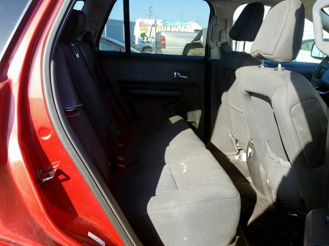 2FMDK48C28BA72194 - 2008 FORD EDGE SEL RED photo 6