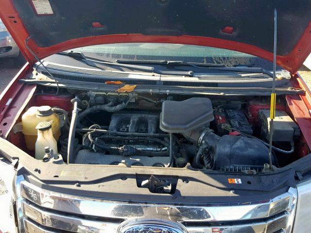 2FMDK48C28BA72194 - 2008 FORD EDGE SEL RED photo 7