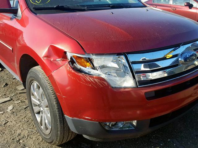 2FMDK48C28BA72194 - 2008 FORD EDGE SEL RED photo 9