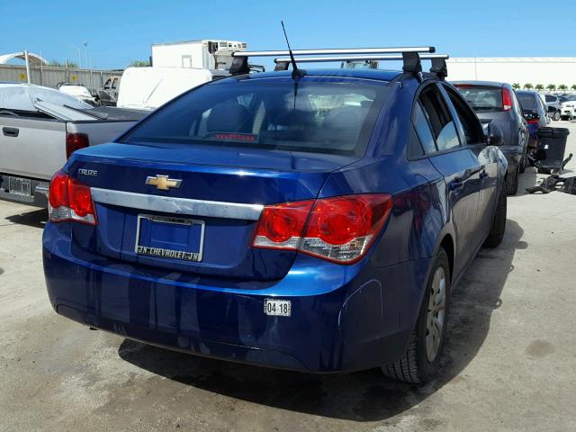 1G1PA5SHXD7133284 - 2013 CHEVROLET CRUZE LS BLUE photo 4