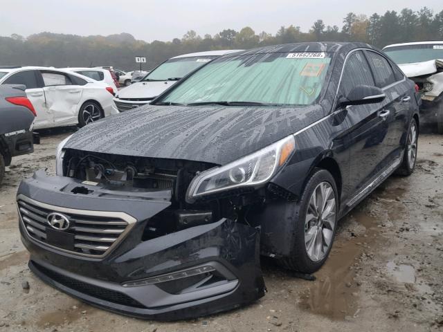 5NPE34AB4FH258943 - 2015 HYUNDAI SONATA SPO BLACK photo 2