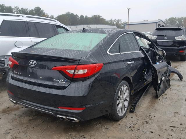 5NPE34AB4FH258943 - 2015 HYUNDAI SONATA SPO BLACK photo 4