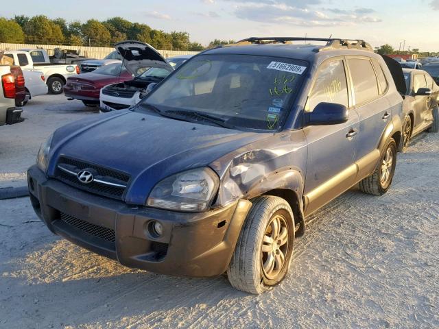 KM8JN12D27U637188 - 2007 HYUNDAI TUCSON SE BLUE photo 2