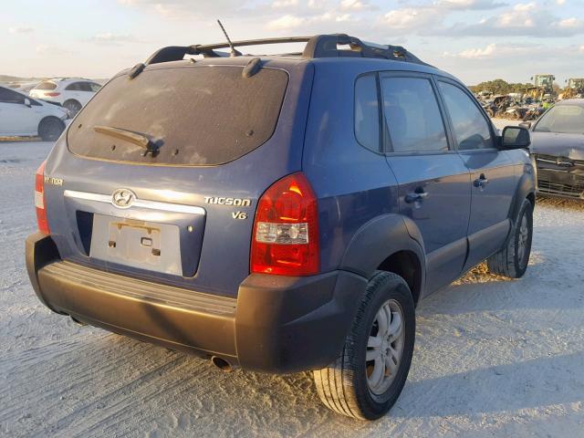 KM8JN12D27U637188 - 2007 HYUNDAI TUCSON SE BLUE photo 4