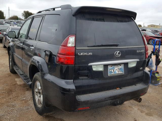 JTJBT20X680152110 - 2008 LEXUS GX 470 BLACK photo 3