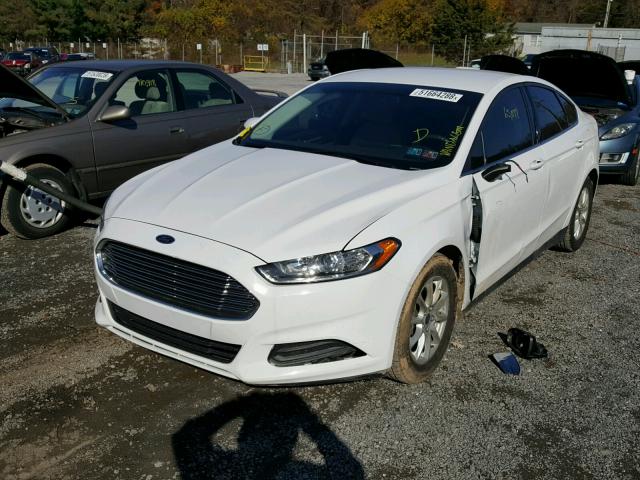 3FA6P0G78FR190458 - 2015 FORD FUSION S WHITE photo 2