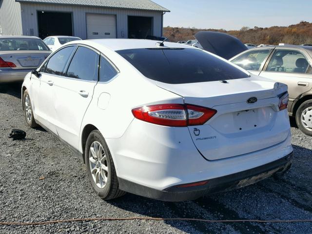 3FA6P0G78FR190458 - 2015 FORD FUSION S WHITE photo 3