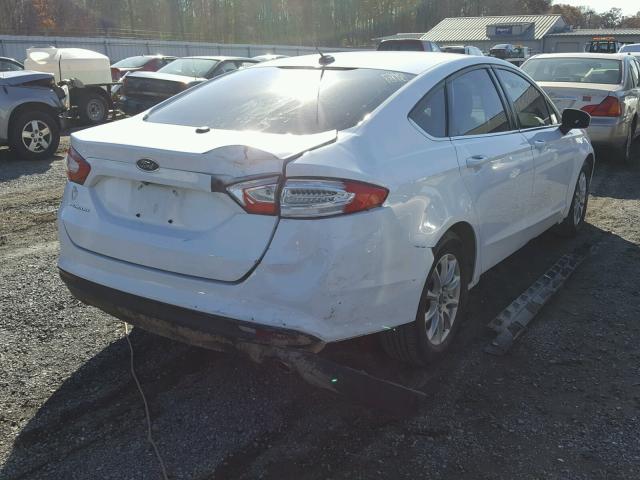 3FA6P0G78FR190458 - 2015 FORD FUSION S WHITE photo 4