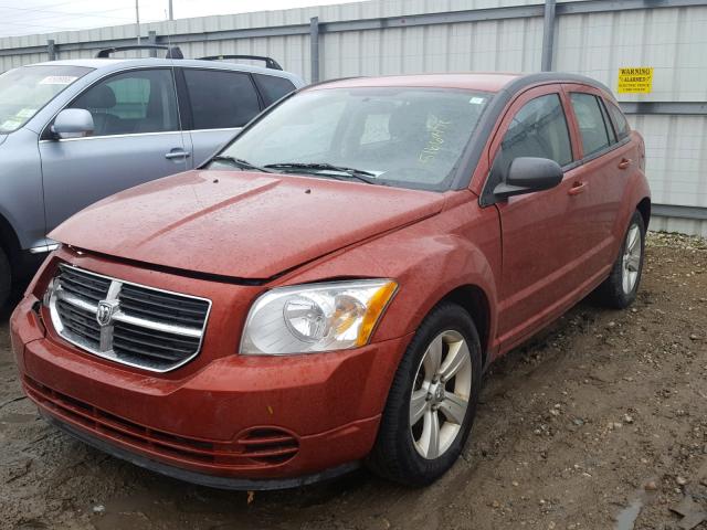 1B3CB4HA2AD635423 - 2010 DODGE CALIBER SX ORANGE photo 2