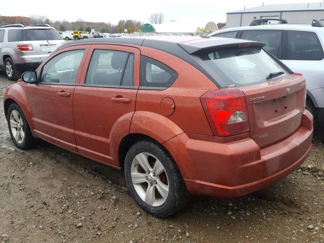 1B3CB4HA2AD635423 - 2010 DODGE CALIBER SX ORANGE photo 3