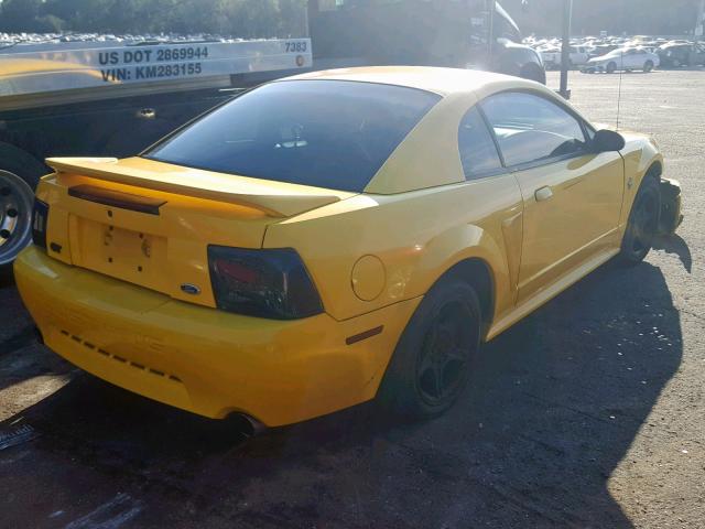 1FAFP42X4XF114216 - 1999 FORD MUSTANG GT YELLOW photo 4