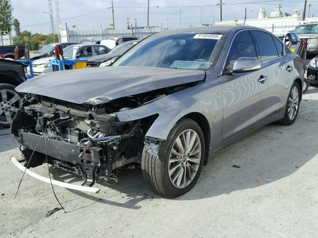 JN1EV7APXJM360868 - 2018 INFINITI Q50 LUXE SILVER photo 2