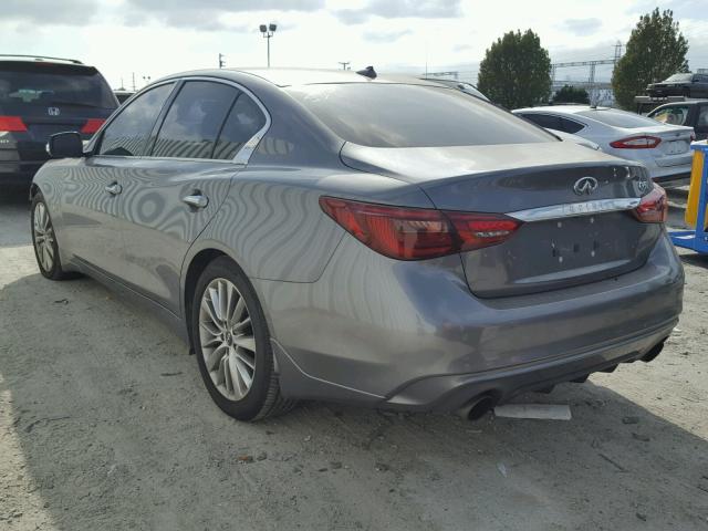 JN1EV7APXJM360868 - 2018 INFINITI Q50 LUXE SILVER photo 3