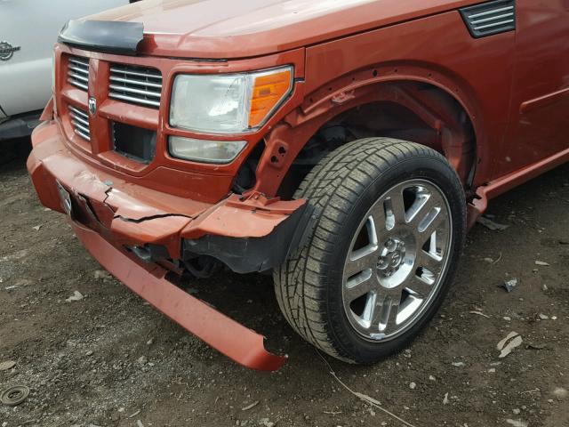 1D8GU58667W687986 - 2007 DODGE NITRO R/T ORANGE photo 9