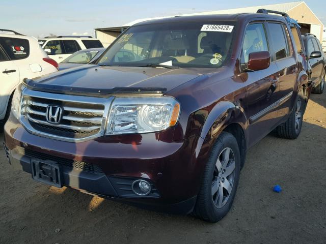 5FNYF4H96CB071799 - 2012 HONDA PILOT TOUR MAROON photo 2