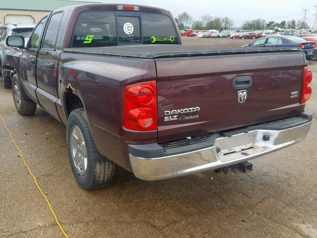 1D7HE48N55S113827 - 2005 DODGE DAKOTA QUA PURPLE photo 3