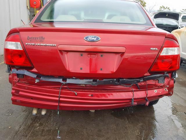 1FAFP24186G141070 - 2006 FORD FIVE HUNDR RED photo 9