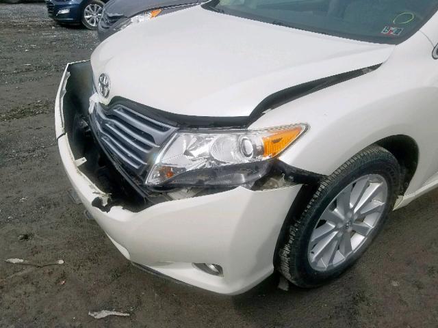 4T3ZA3BB2CU057465 - 2012 TOYOTA VENZA LE WHITE photo 9