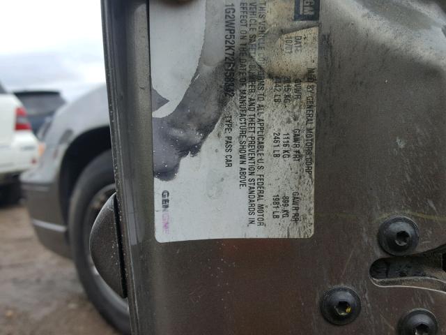 1G2WP52K72F158342 - 2002 PONTIAC GRAND PRIX BROWN photo 10